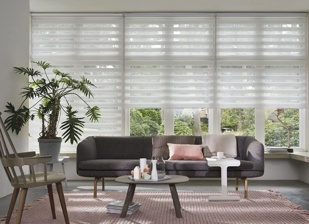 Twistrollo Wohnzimmer Hell Transparant Fenster